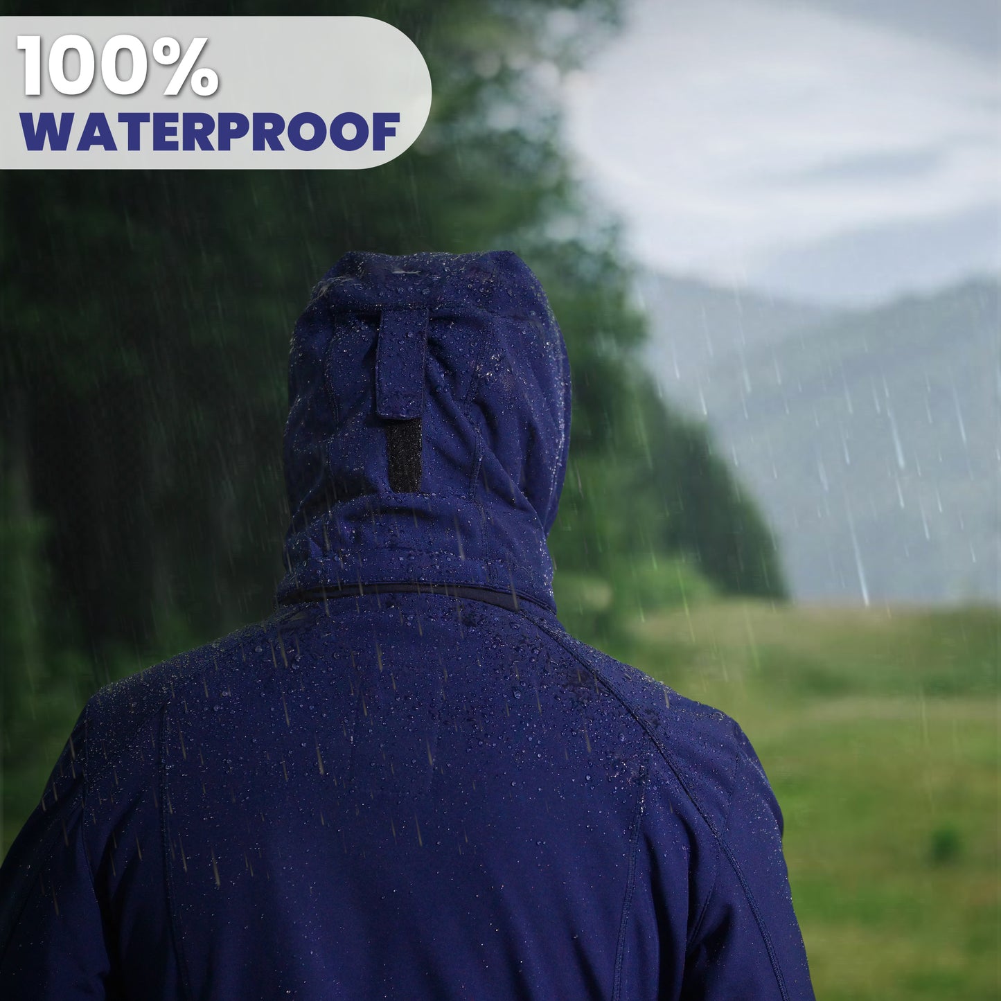 Women’s Softshell Jacket – Lightweight, Water-Resistant, Windproof, Outdoor Activewear - Navy Blue