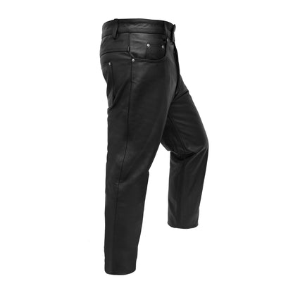 Leather Pants for Mens Jeans Style with 5 Pockets