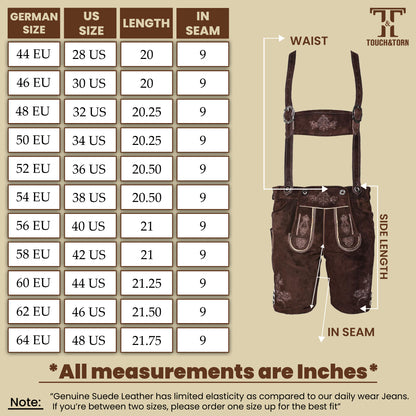 LEDERHOSEN MEN SHORT - BROWN