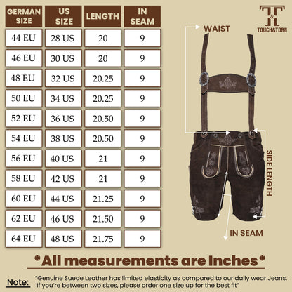 GOAT SUEDE - LEDERHOSEN MEN SHORT - BROWN