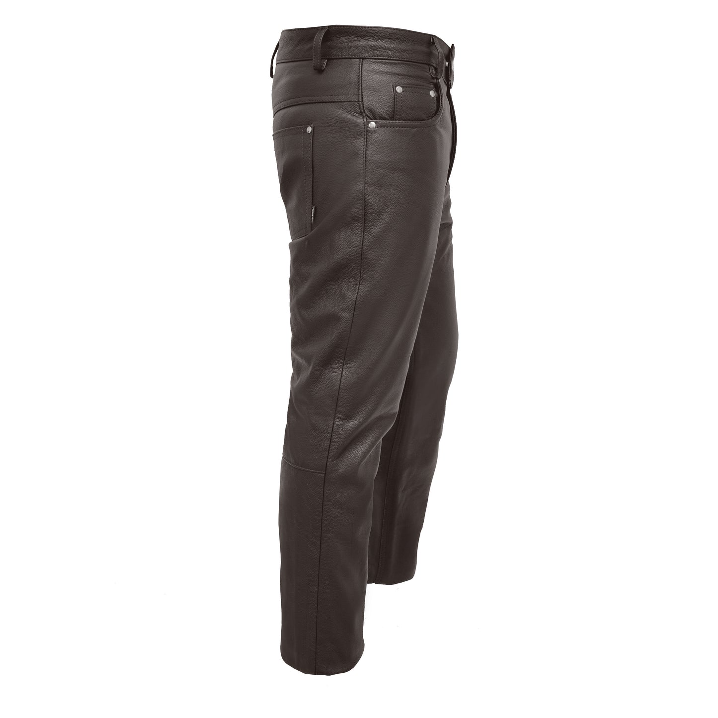 Motorcycle Leather Pants for Mens Jeans Style Pant with 5 Pockets