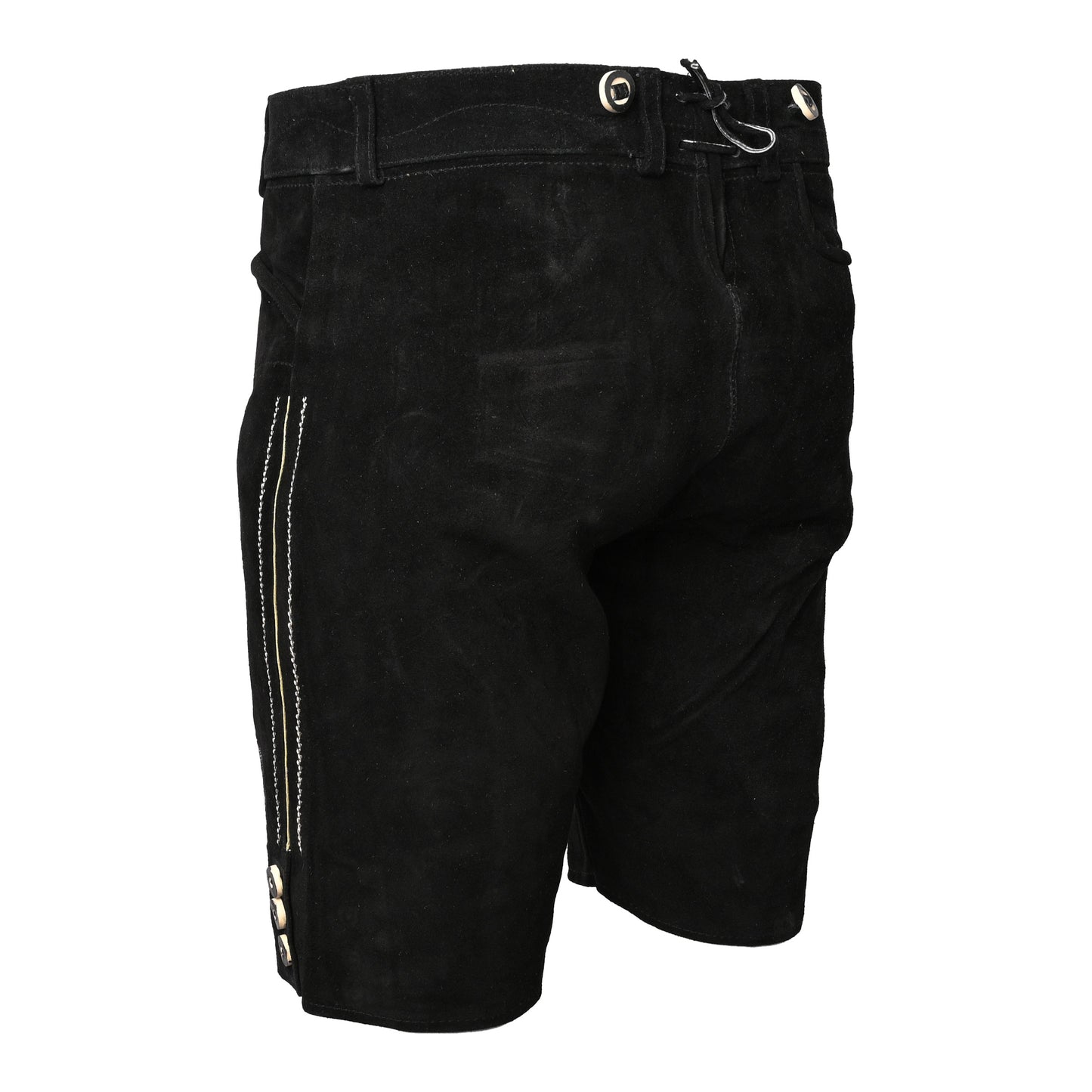 LEDERHOSEN MEN SHORT BLACK