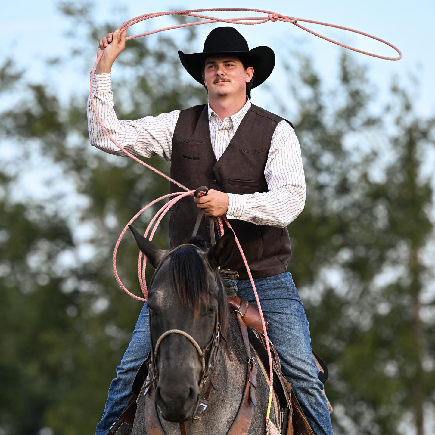 Men’s Western Cotton Canvas Vest – Men's Vests Outerwear - Chocolate
