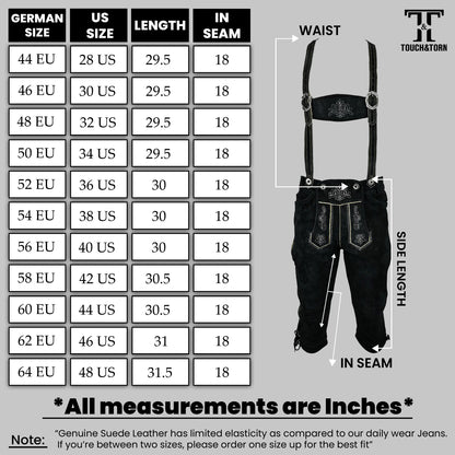LEDERHOSEN MEN KNEEBOUND BLACK