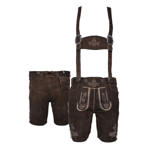 GOAT SUEDE - LEDERHOSEN MEN SHORT - BROWN