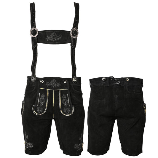 LEDERHOSEN MEN SHORT BLACK