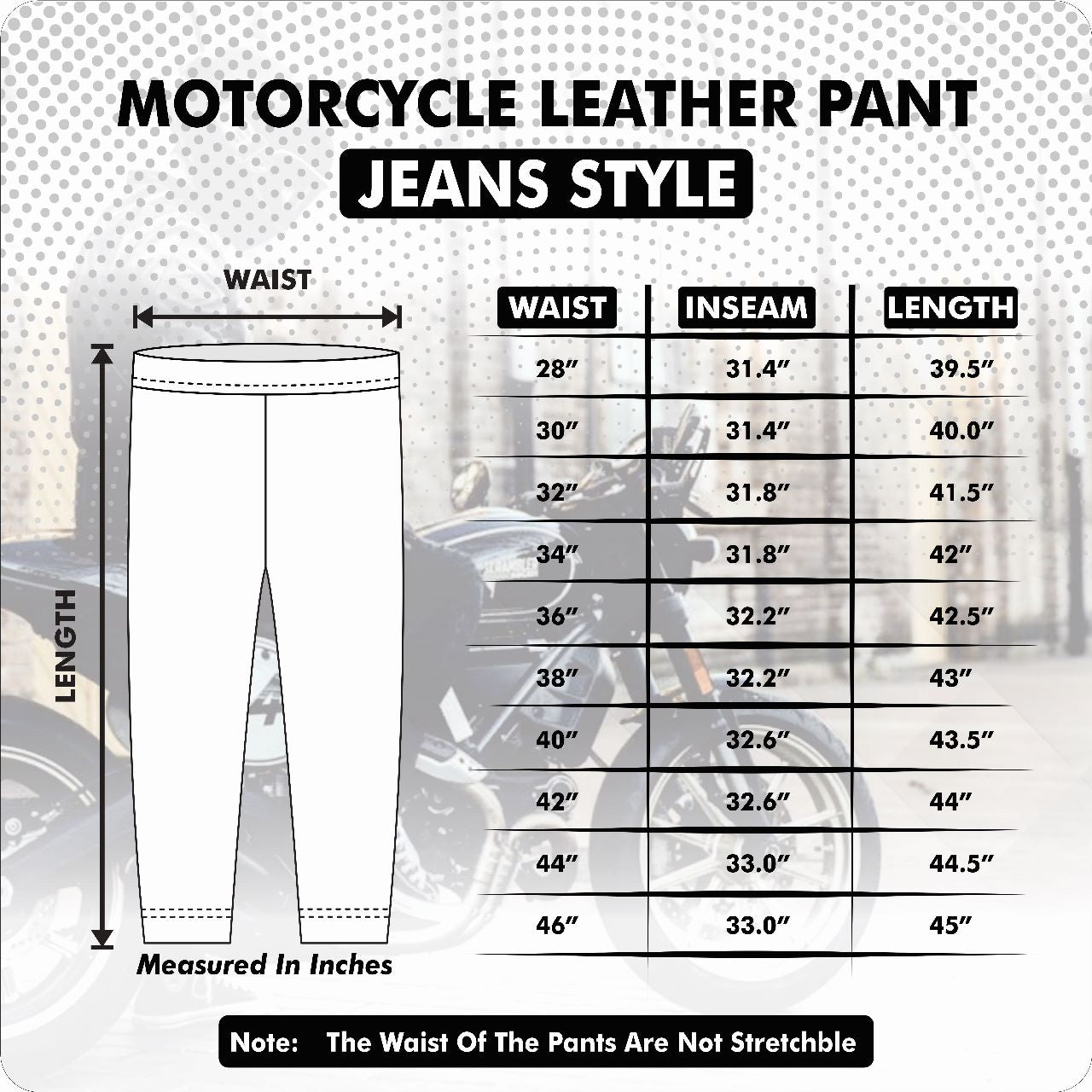 Leather Pants for Mens Jeans Style with 5 Pockets