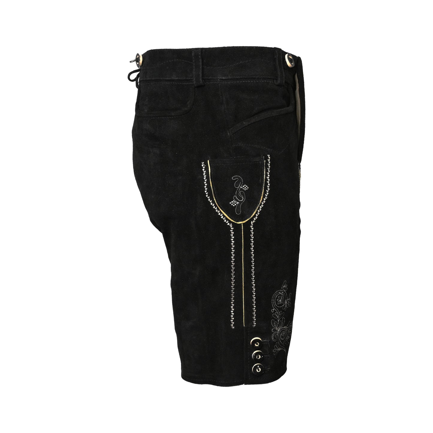 LEDERHOSEN MEN SHORT BLACK