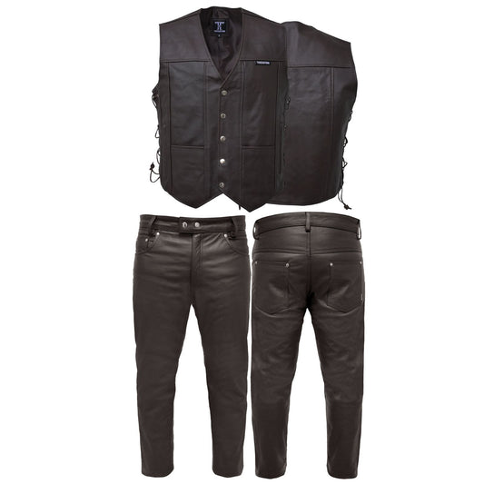 Set of Vest & Pant In Brown