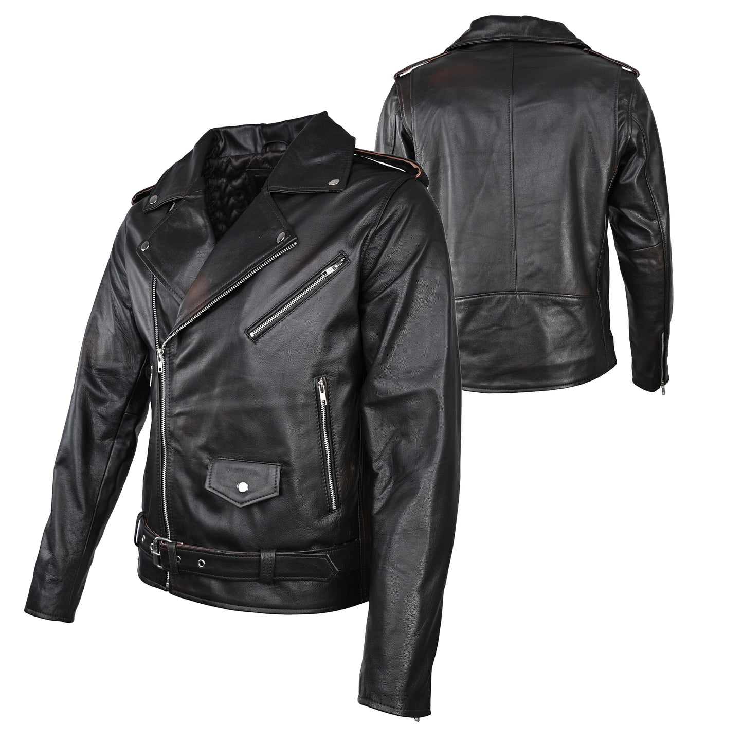 Motorcycle Leather Jackets Antique Brown