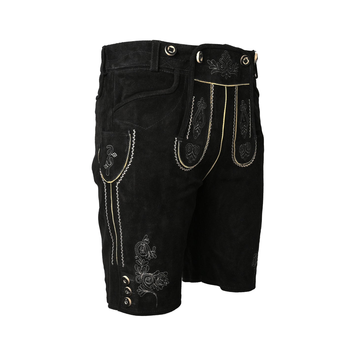 LEDERHOSEN MEN SHORT BLACK